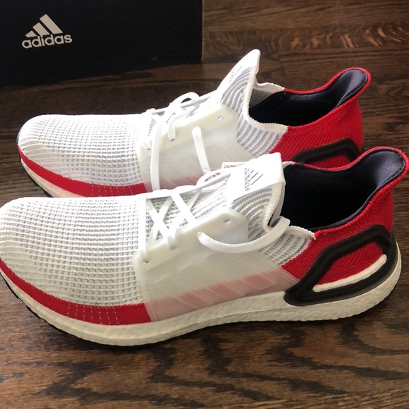 Adidas Ultra Boost 19 White Scarlet - Picture 5 of 7